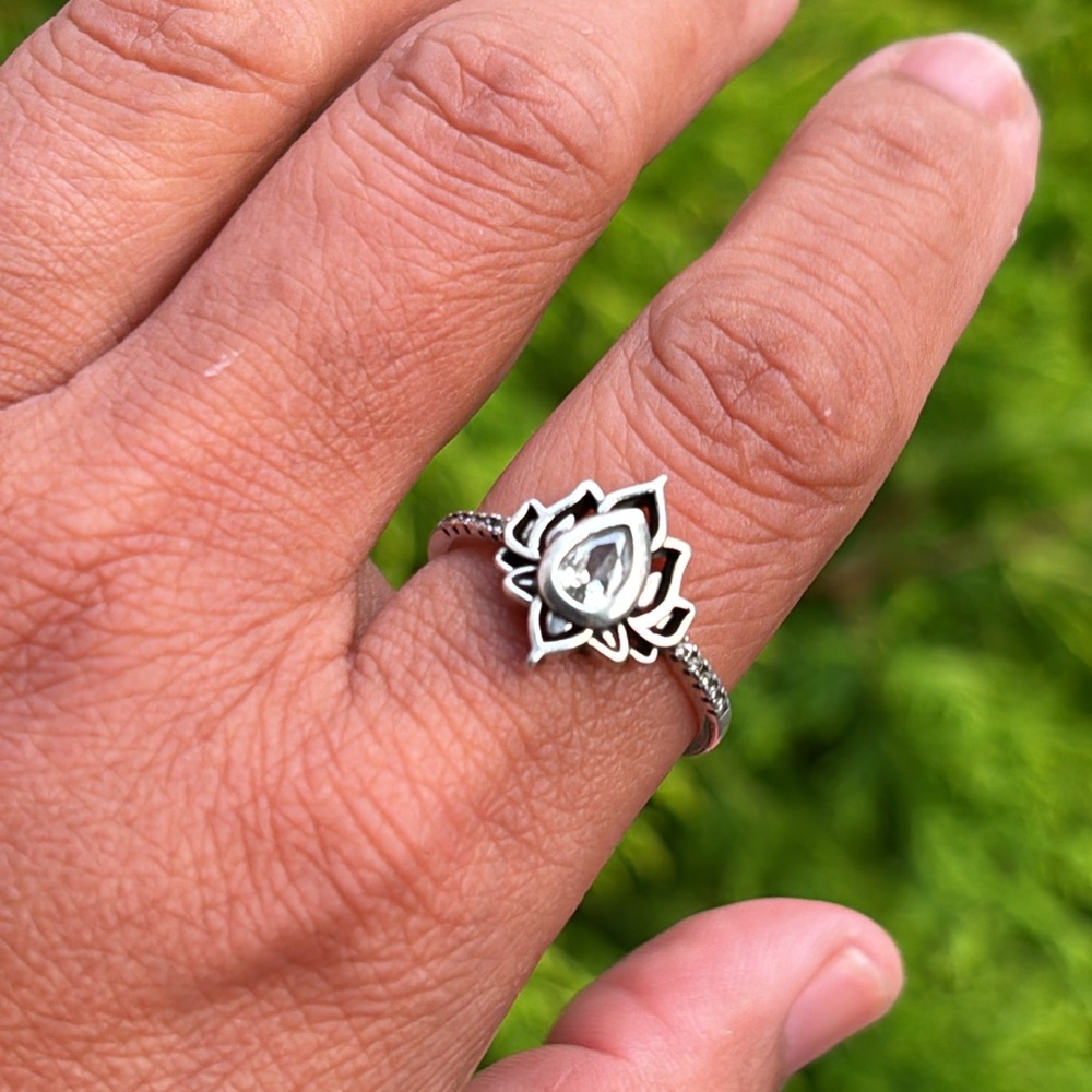 Sterling Silver Lotus Ring